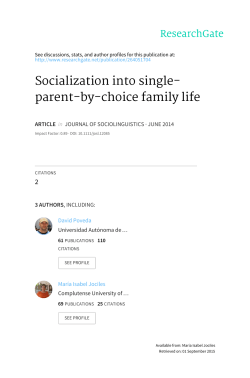 Socialization into single- parent-by
