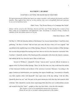 MATTHEW C. HULBERT - The Filson Historical Society