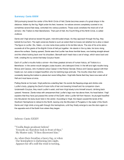 Inferno: Canto XXXIV "`Vexilla Regis prodeunt Inferni` Towards us