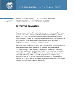 Template to Collect Data on Government Revenues from