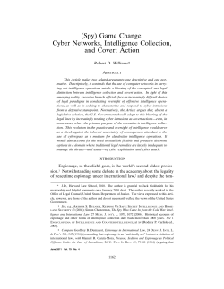 (Spy) Game Change - The George Washington Law Review