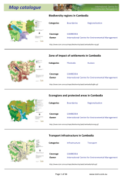Map catalogue - International Centre for Environmental Management