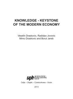 knowledge - keystone of the modern economy