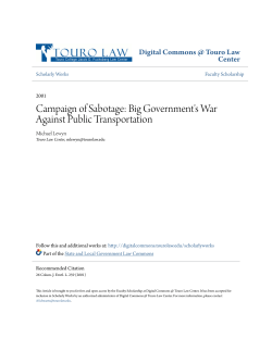 Big Government`s War Against Public Transportation