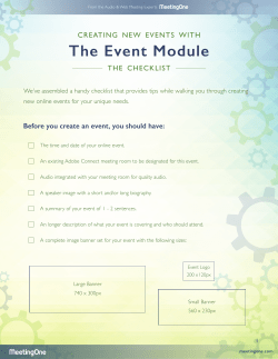 Event Checklist