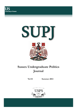 Politics Undergraduate Journal 2013