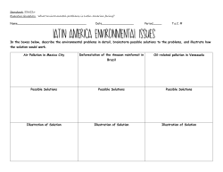 Env Issues Graphic Organizer and RAFT