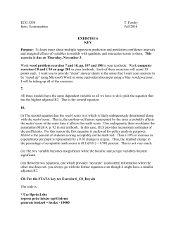 ECO 5350 T. Fomby Intro. Econometrics Fall 2016 EXERCISE 6