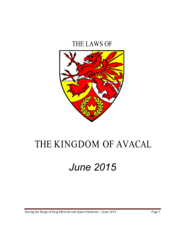Avacal Kingdom Laws July 2015 Signatures