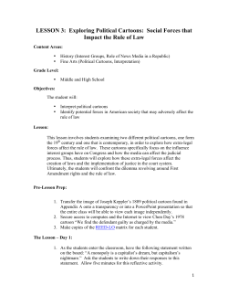 LESSON 3: Exploring Political Cartoons