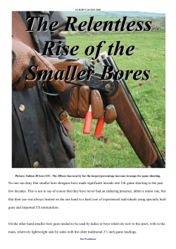 No one can deny that smaller bore shotguns have made significant