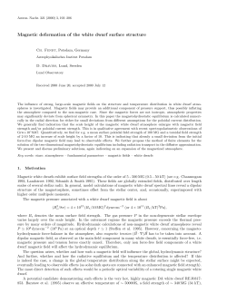 Magnetic deformation of the white dwarf surface structure