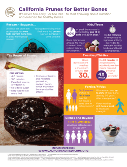 California Prunes for Better Bones