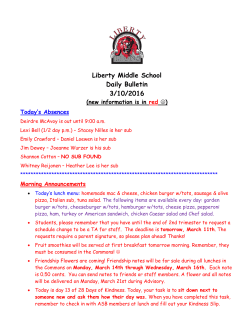 Liberty Middle School Daily Bulletin 3/10/2016