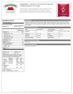 Nutrition Facts - Smucker Foodservice