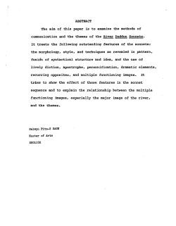 Study of Wordsworth`s River Duddon