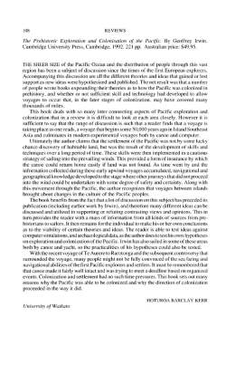 The Prehistoric Exploration and Colonisation of the Pacific. By