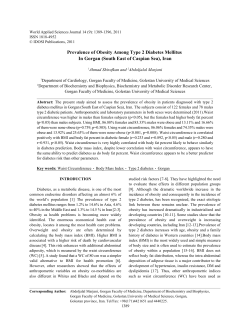 Prevalence of Obesity Among Type 2 Diabetes