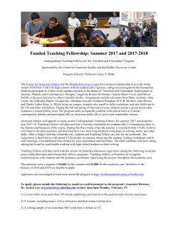 the job posting - Freedom and Citizenship