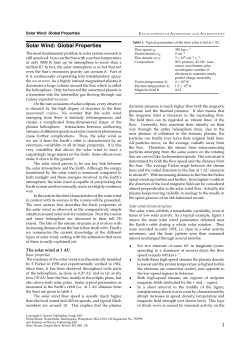 Solar Wind: Global Properties - Harvard