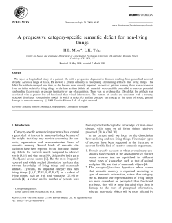 A progressive category-specific semantic deficit for non
