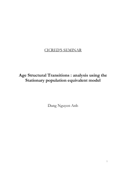 Age Structural Transitions : analysis using the Stationary population
