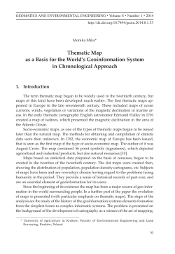 Thematic Map as a Basis for the World`s Geoinformation System in