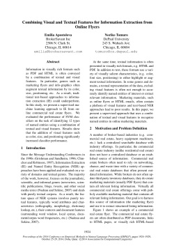 Combining Visual and Textual Features for Information