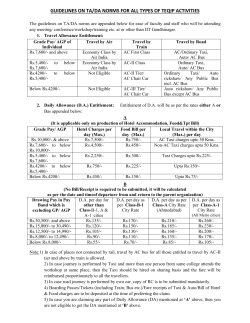 GUIDELINES ON TA/DA NORMS FOR ALL TYPES OF TEQIP
