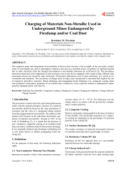 Charging of Materials Non-Metallic Used in Underground Mines