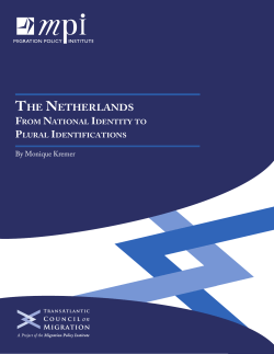 The Netherlands From National Identity to Plural Identifications