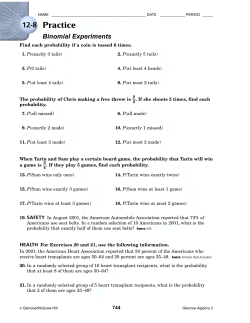 Binomial Experiments