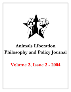 PDF &ndash; Volume 2, Issue 2, 2004 - Institute for Critical Animal Studies
