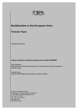 neoliberalism in the european union