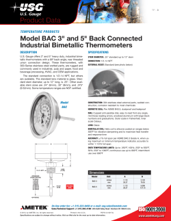 BAC - Industrial Bimetallic Thermometer