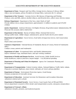 Executive Departments of the executive branch