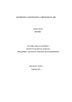 aesthetics and politics: criticism in art