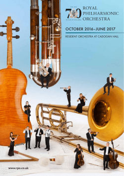 the Royal Philharmonic Orchestra`s 2016