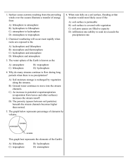 A) lithosphere to atmosphere B) hydrosphere to lithosphere C