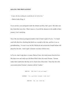 KILLING THE PROTAGONIST