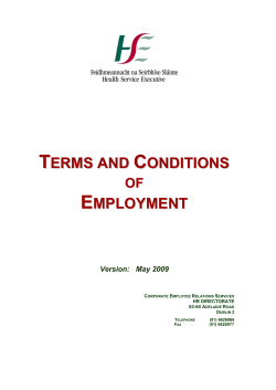 Terms and Conditions of Employment