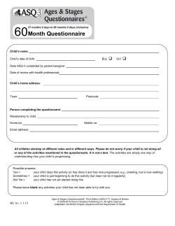 60 Month Questionnaire