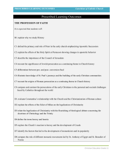 Prescribed Learning Outcomes