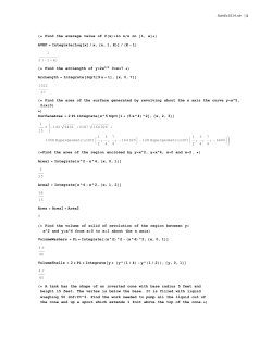 ( Find the average value of f(x)ln x/x on [1, e]) AVEF Integrate[Log[x