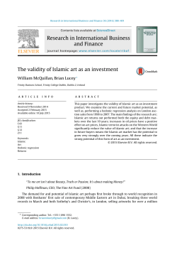 The validity of Islamic art as an investment