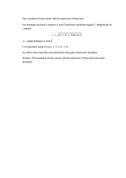 The resultant of two vector will be maximum if they are? For example