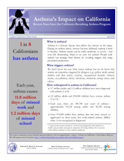Asthma`s Impact on California