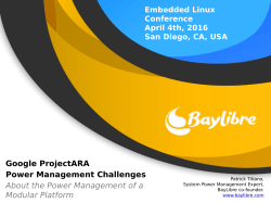 Google ProjectARA Power Management