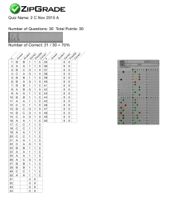 Quiz Name: 2 C Nov 2015 A Number of Questions: 30 Total Points