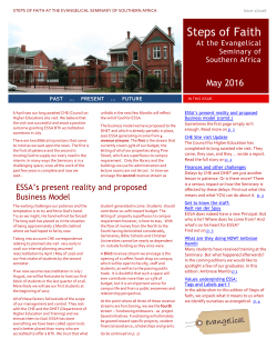 Steps of Faith - Evangelical Seminary of Southern Africa